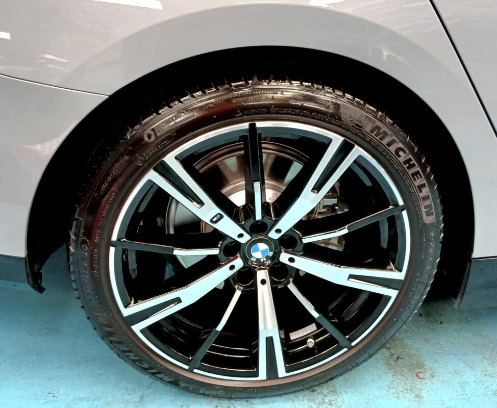 The BMW 5 Series, finished and ready for collection.