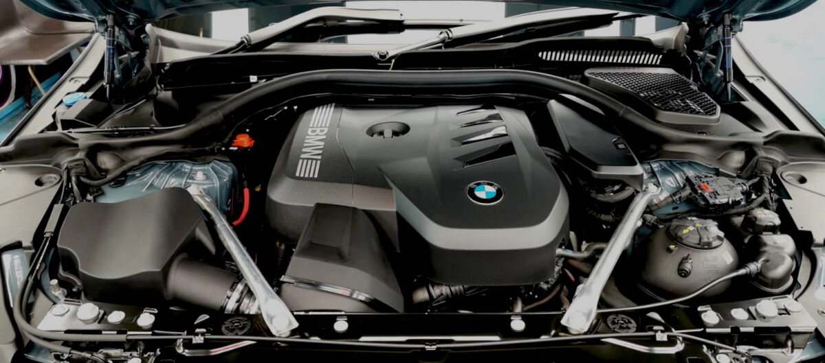 Detail of the BMW 5 Series' bodywork sealed with ZeTough Ceramic.