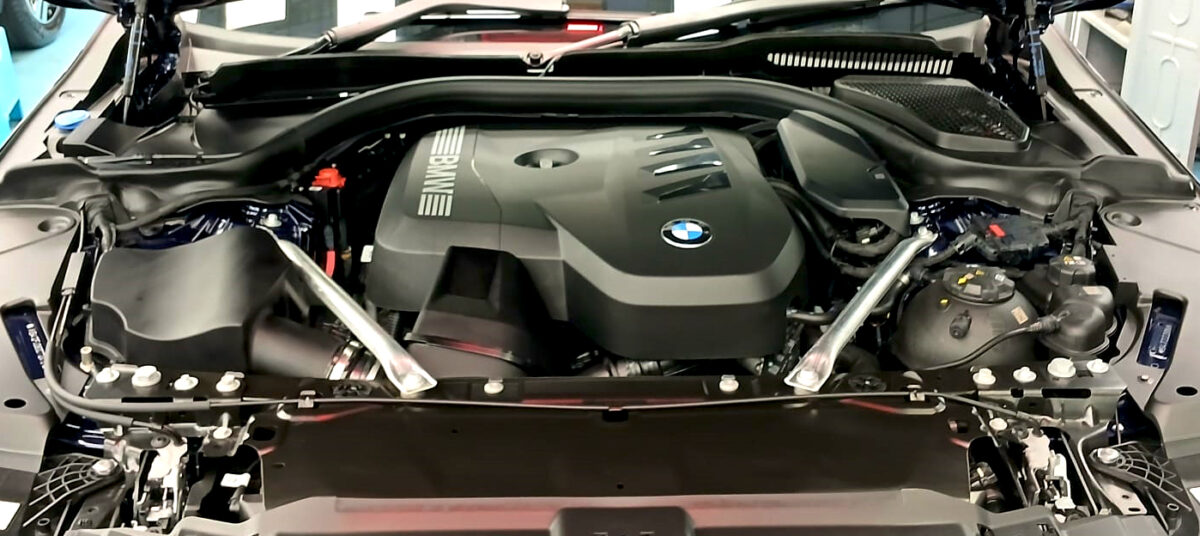 Detail of the BMW 5 Series' bodywork sealed with ZeTough Ceramic.