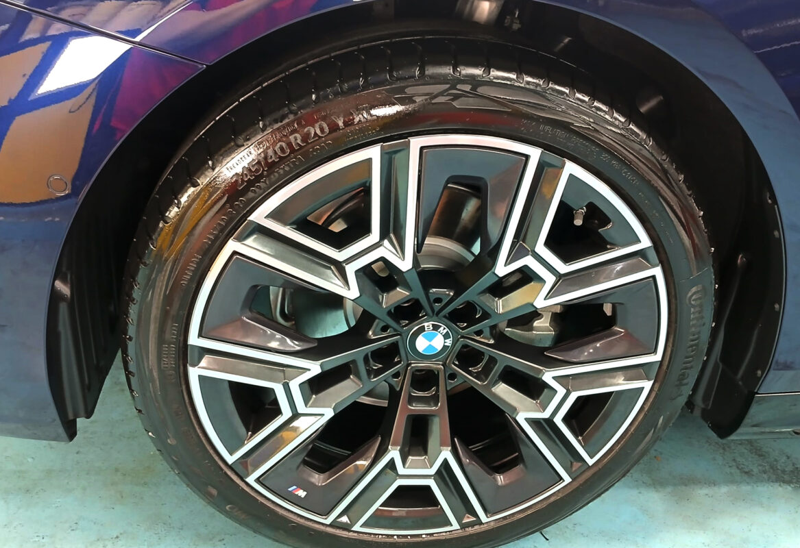 The BMW 5 Series, finished and ready for collection.