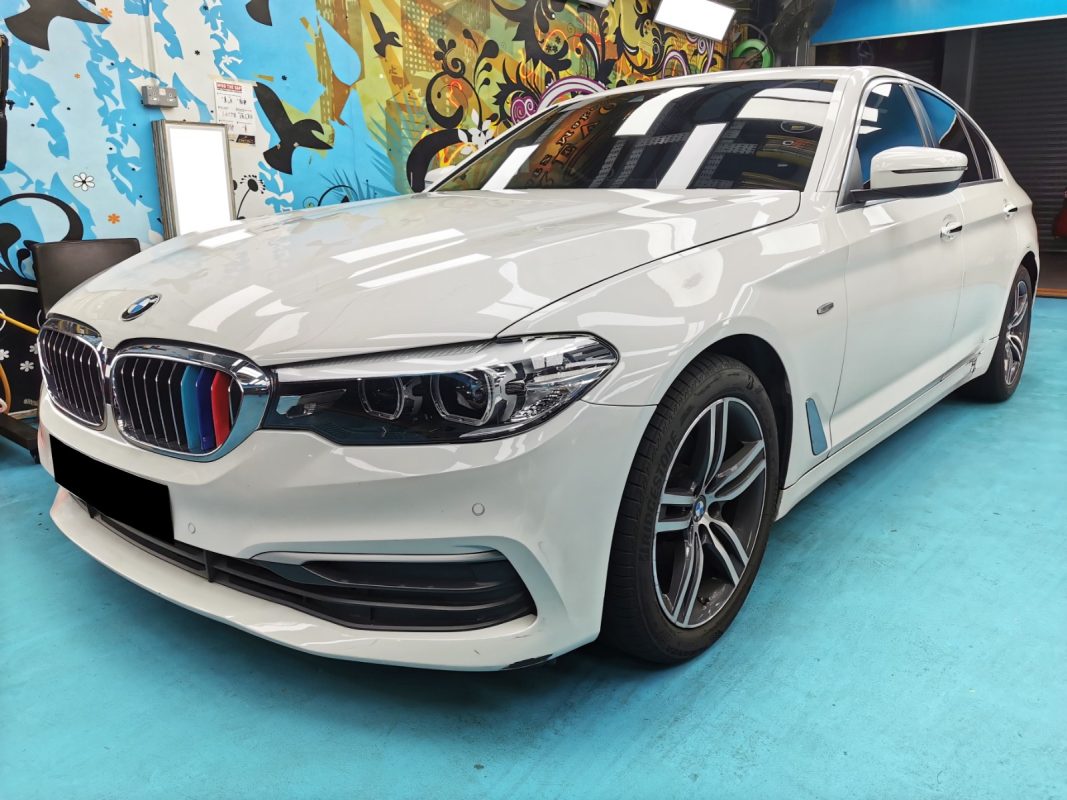 The BMW 520D as it arrived at Revol Carz before the respray.