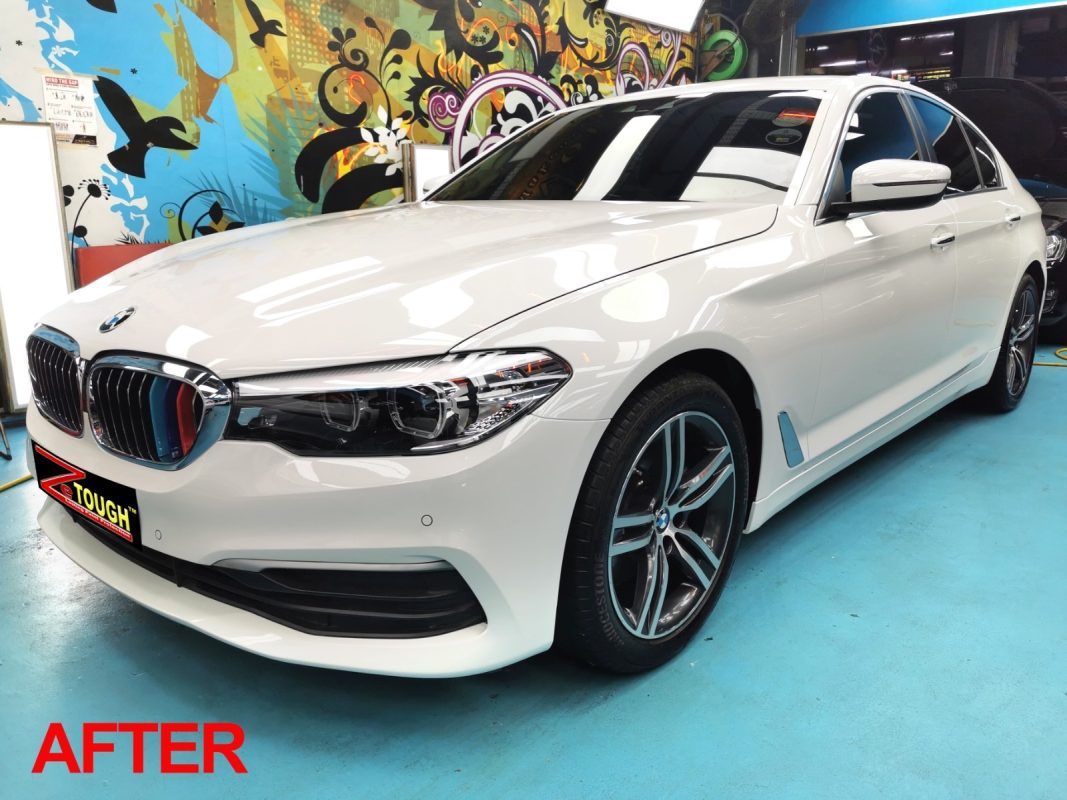 The BMW 520D after the full respray.
