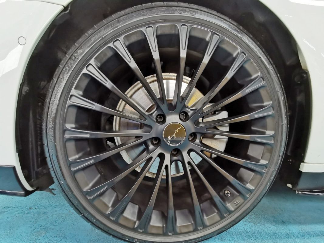 The BMW 520d, finished and ready for collection.