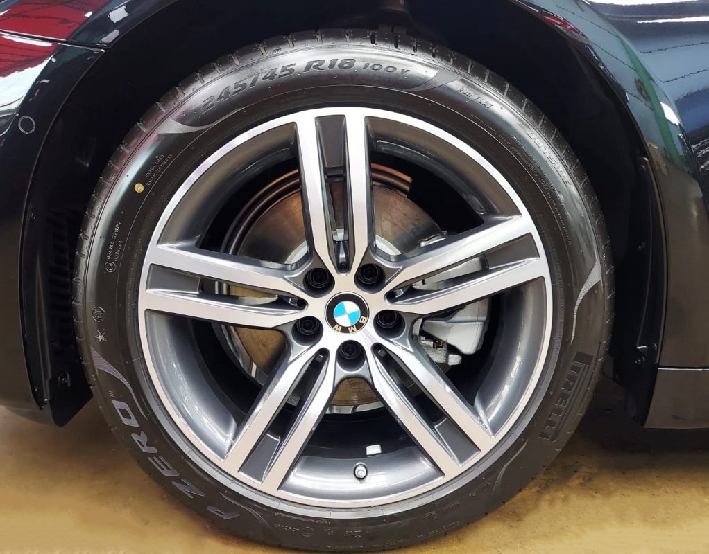 The BMW 520i, finished and ready for collection.