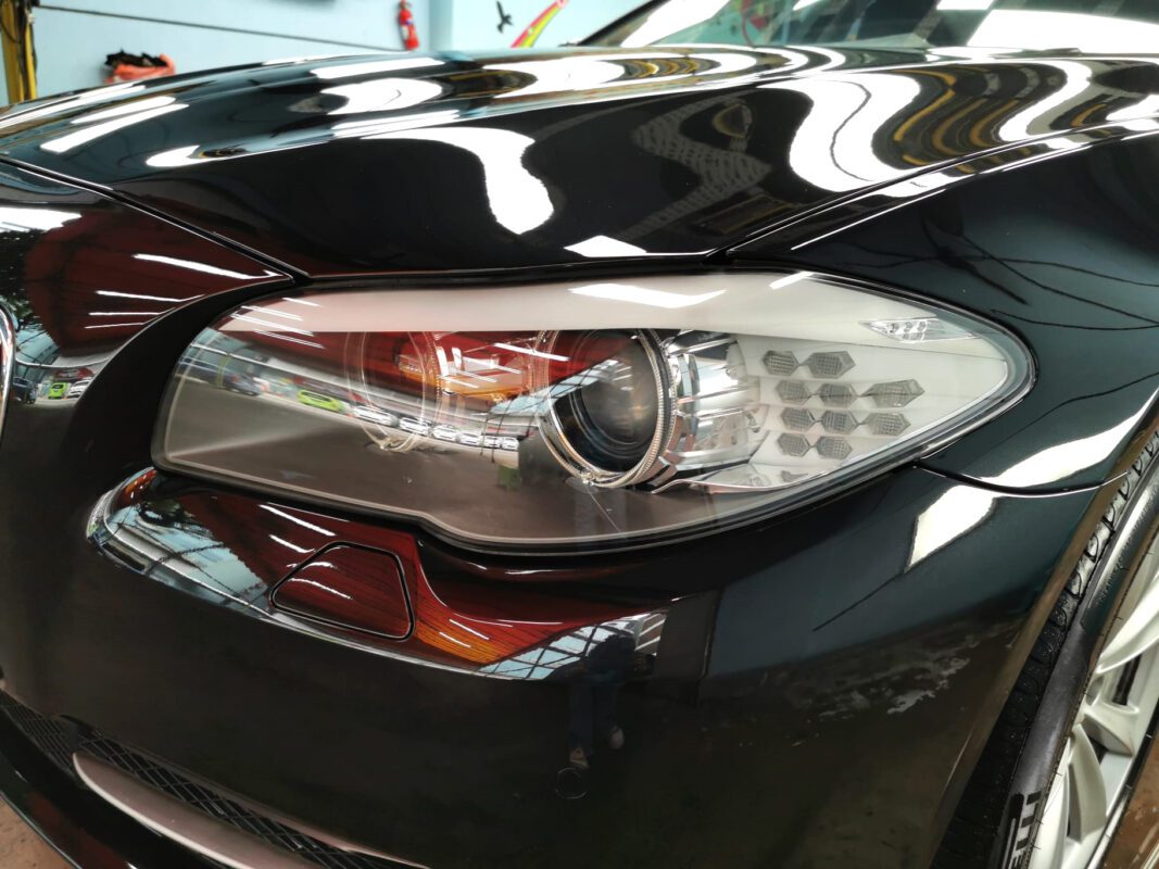 BMW 520i after a full respray, polished and sealed at Revol Carz.