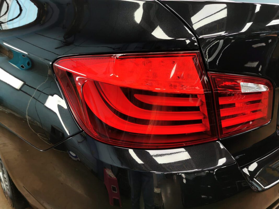After: the BMW 520i fully resprayed and sealed, back to showroom condition.