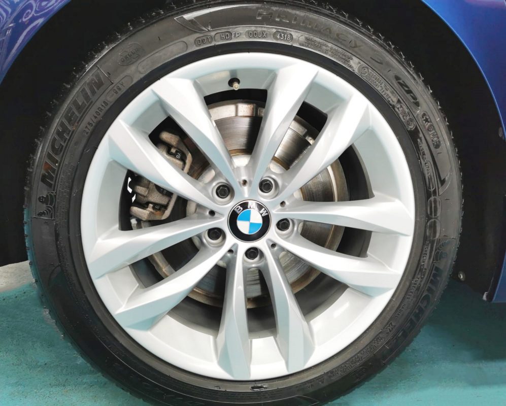 The BMW 520i, finished and ready for collection.