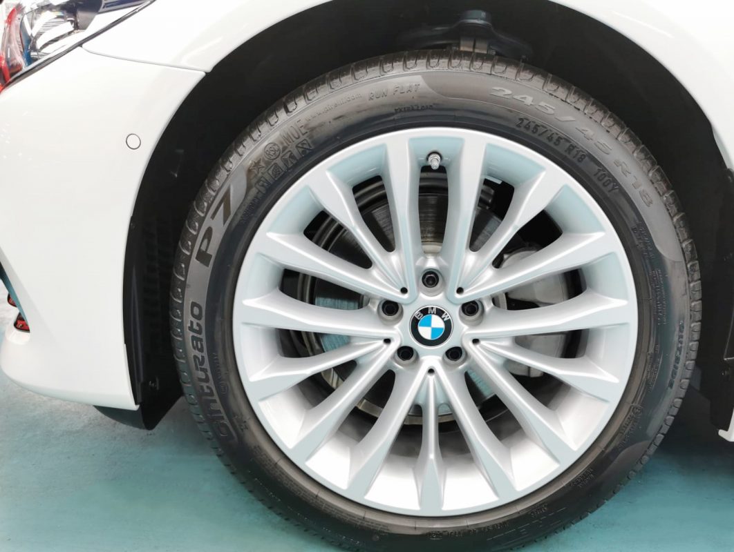 The BMW 520i, finished and ready for collection.