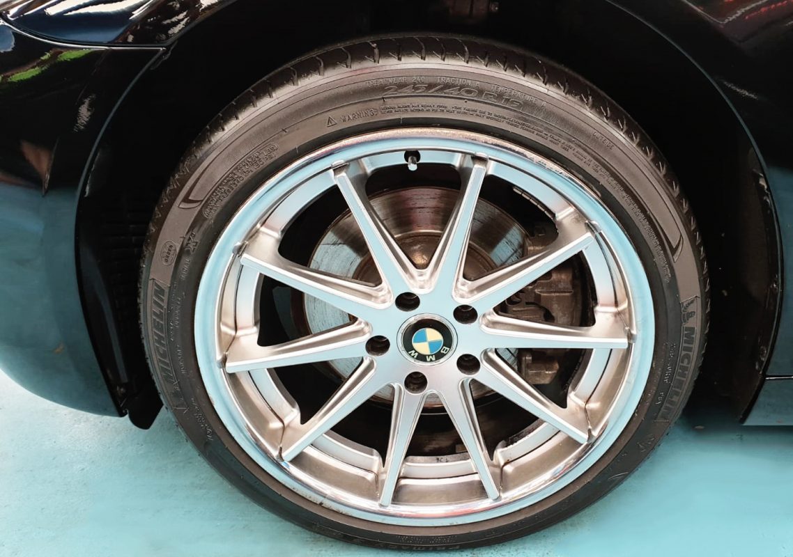The BMW 523i, finished and ready for collection.