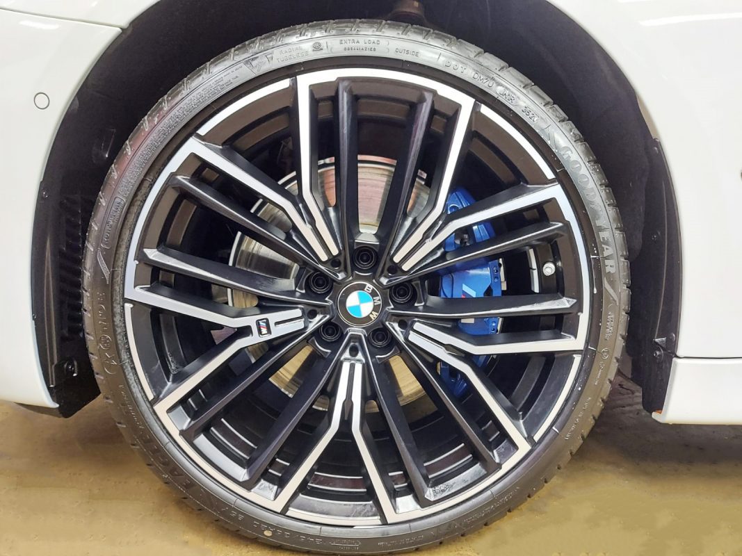 The BMW 530i, finished and ready for collection.
