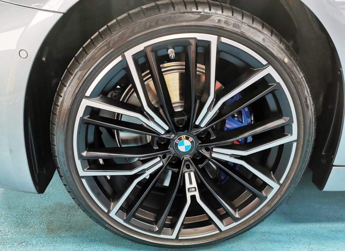 The BMW 530i, finished and ready for collection.