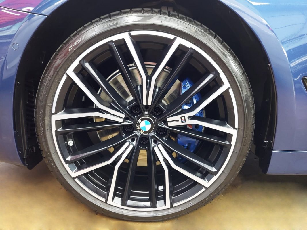 The BMW 530i, finished and ready for collection.