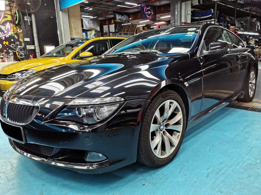 The BMW 6 Series as it arrived at Revol Carz before the respray.