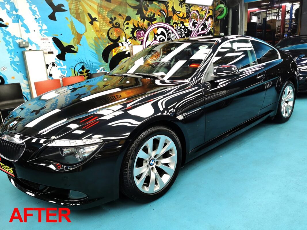 The BMW 6 Series after the full respray.