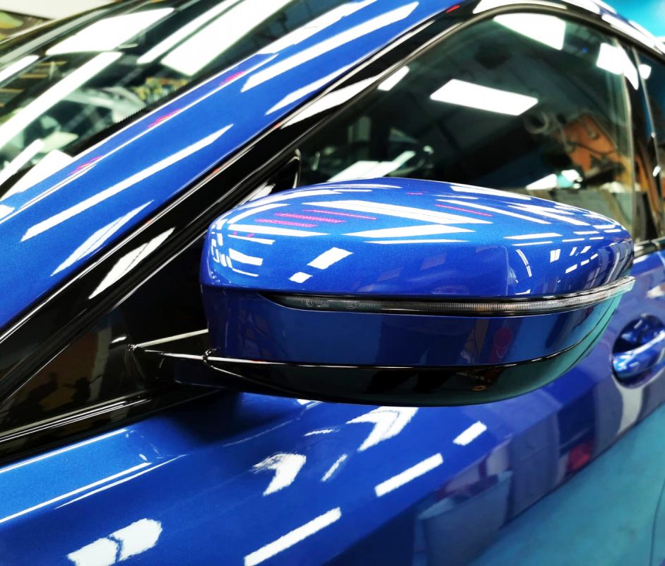 Side panel of the BMW 630i with the titanium finish locked in.