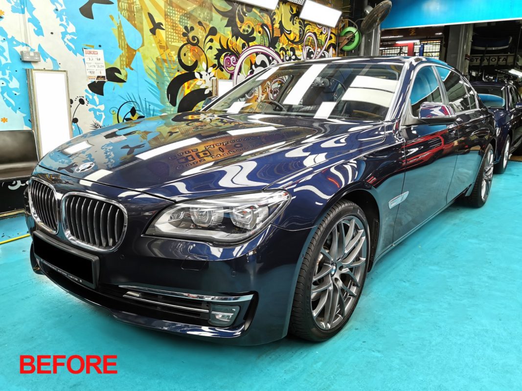The BMW 7 Series after the full respray.
