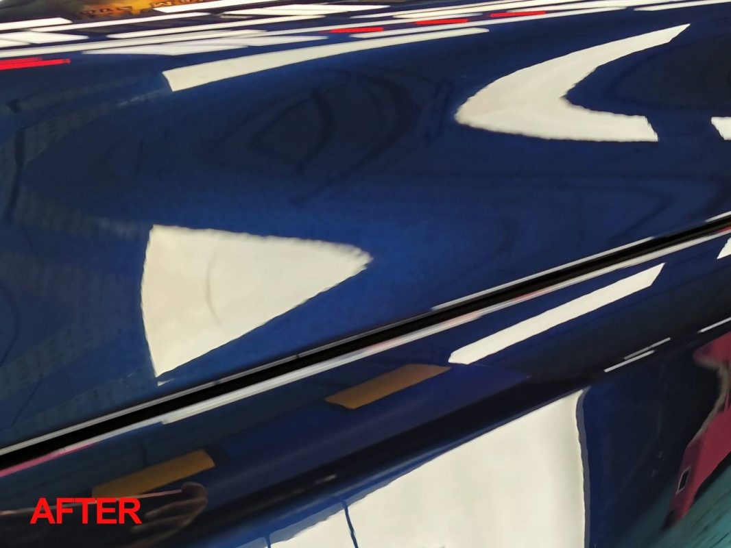 Rear lights and bumper area after the respray.