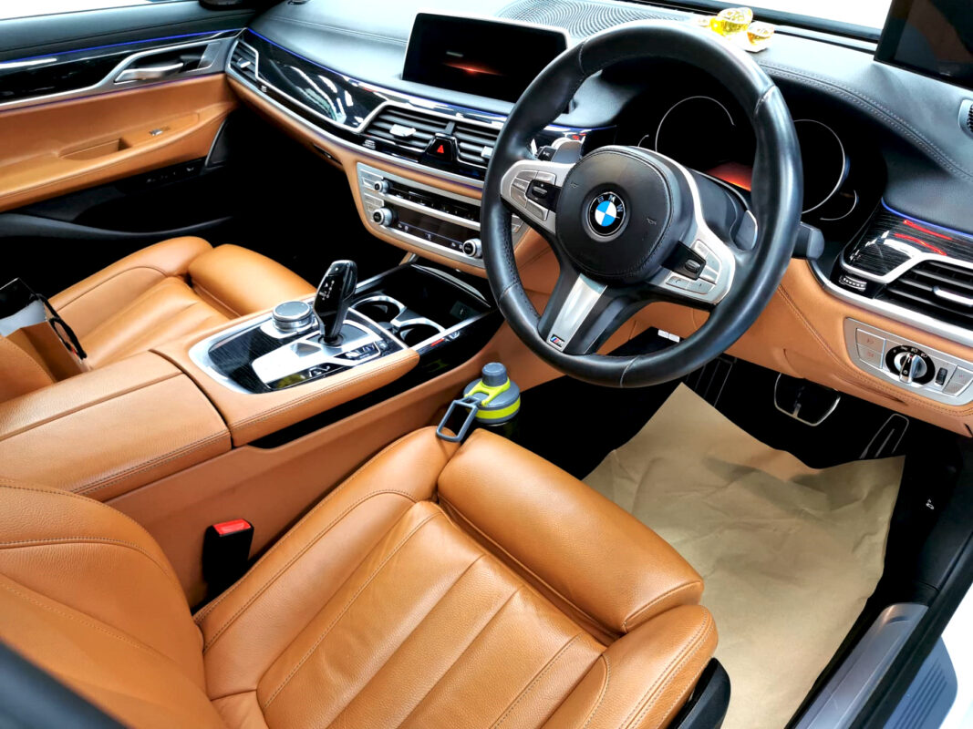 The BMW 7 Series's protected, high-gloss finish.