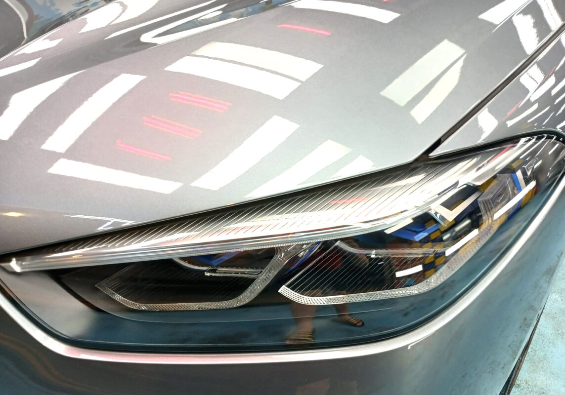 The 8 Series' coated paintwork showing clean reflections.