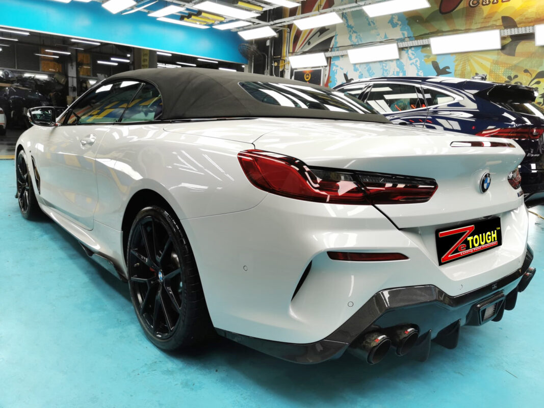 BMW 840i Cabriolet after its full respray at Revol Carz.