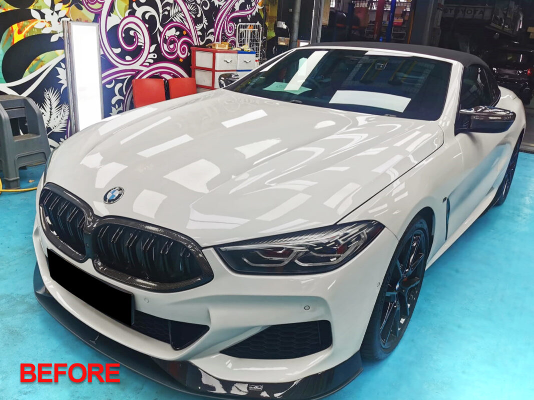 The finished BMW 840i Cabriolet on Day 7, detailed and ready for the reveal.
