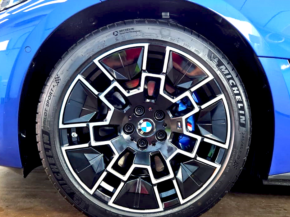 The BMW i4, finished and ready for collection.