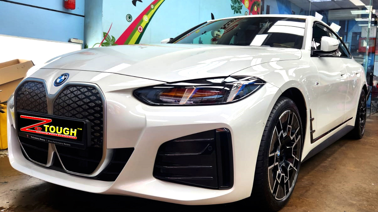 BMW i4, sealed with ZeTough Titanium at Revol Carz.