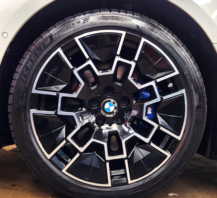 The BMW i4, finished and ready for collection.