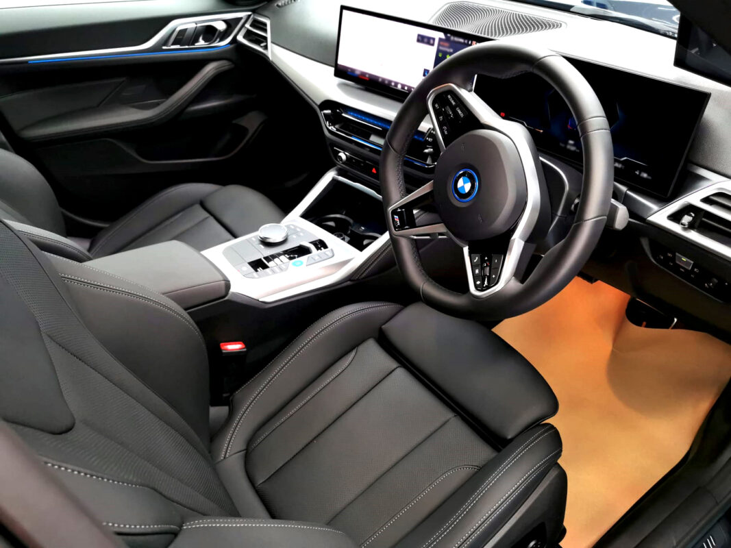 The BMW i4's protected, high-gloss finish.