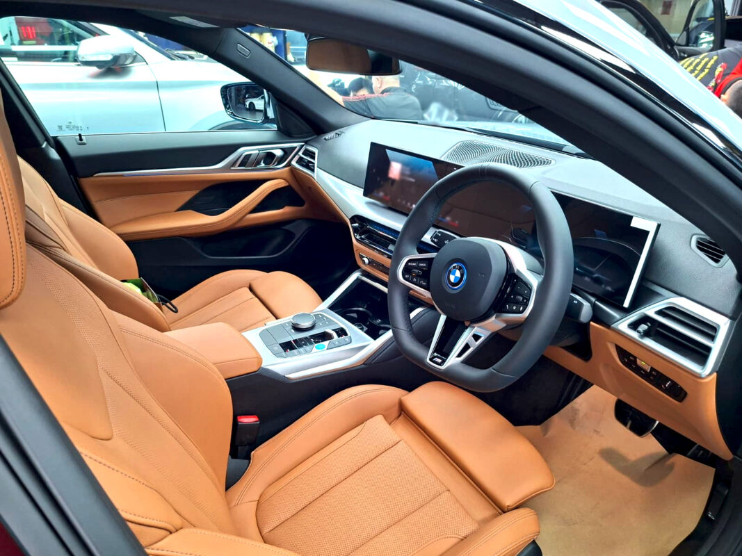 The BMW i4's protected, high-gloss finish.