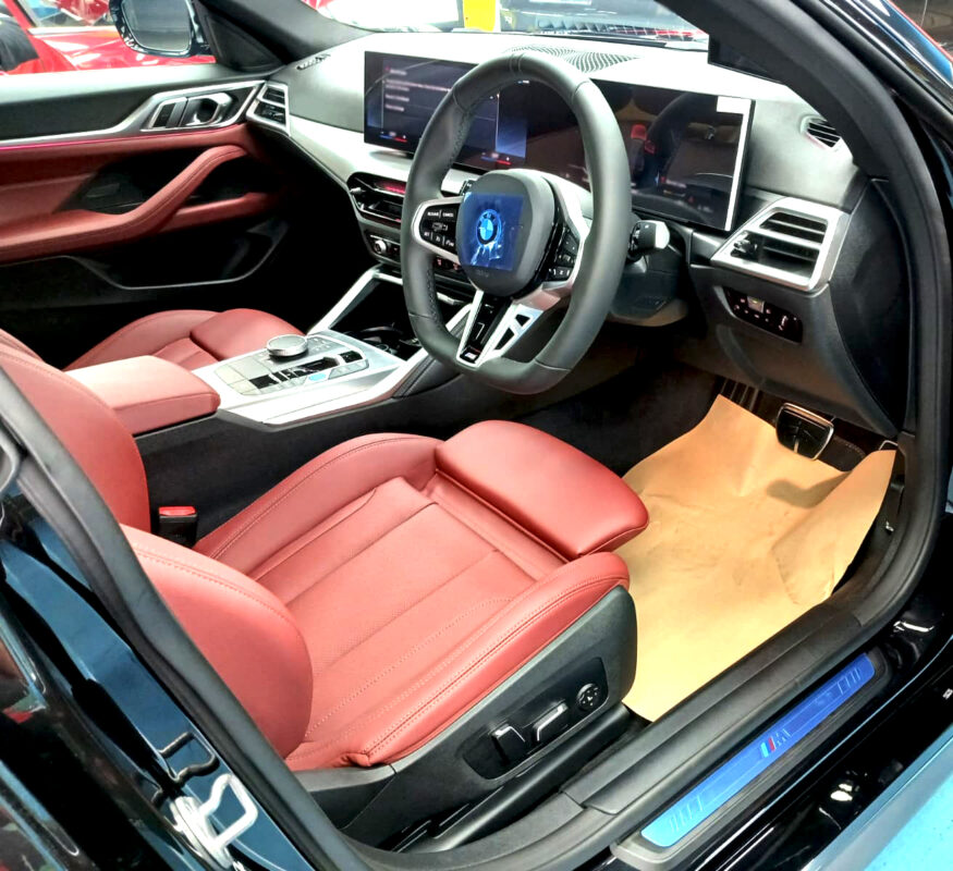 The BMW i4's protected, high-gloss finish.