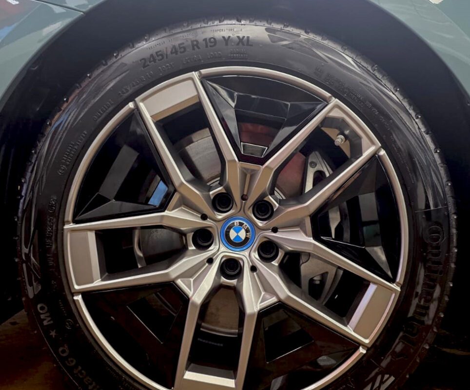 The BMW i5, finished and ready for collection.