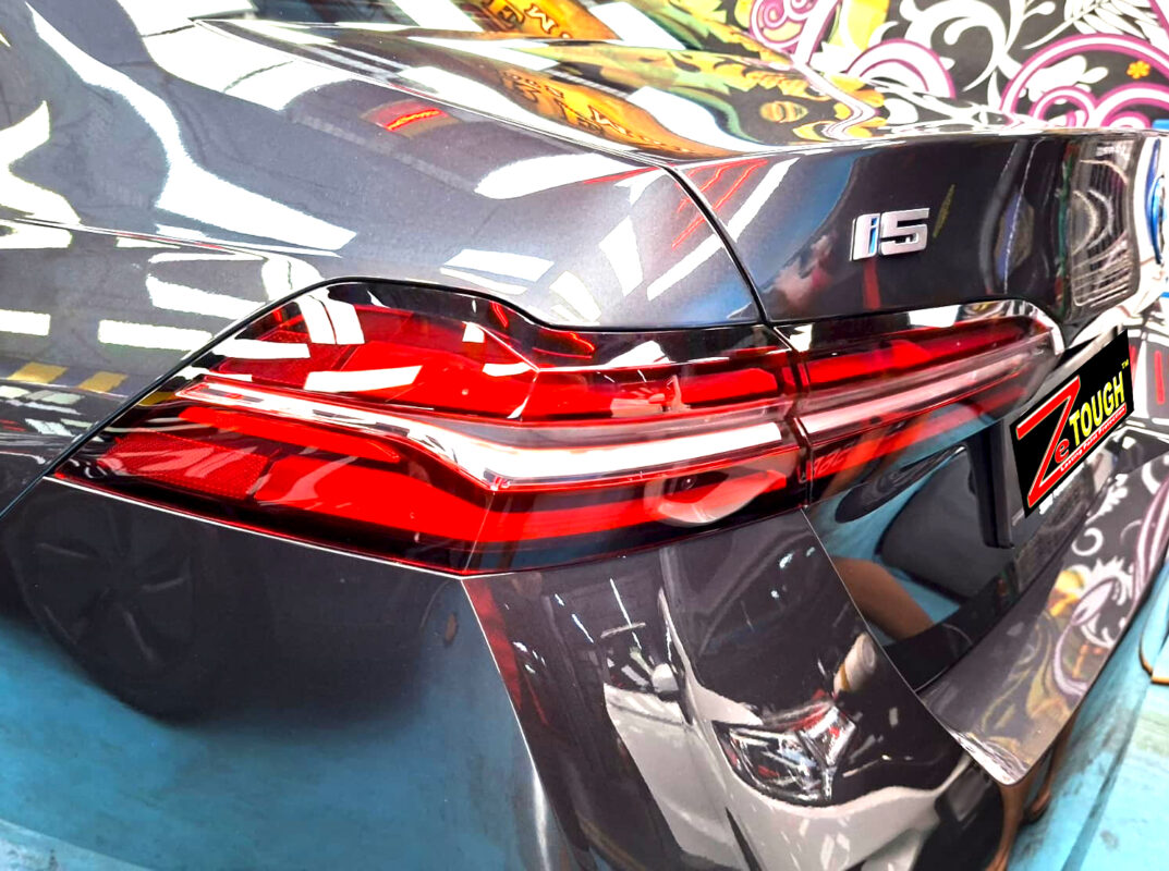 The finished BMW i5, glossy and protected.