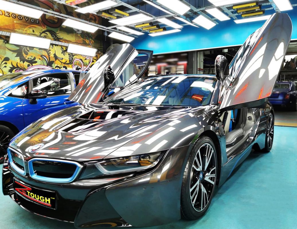 BMW i8, sealed with ZeTough Ceramic at Revol Carz.