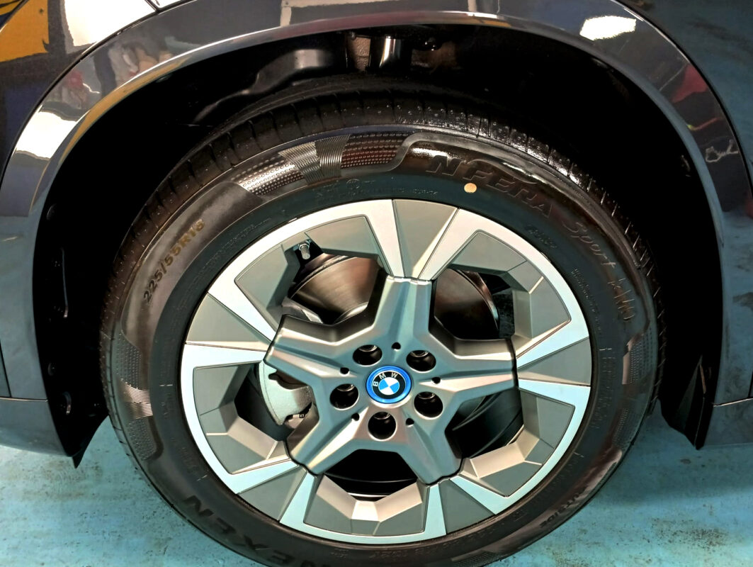 The BMW iX1, finished and ready for collection.