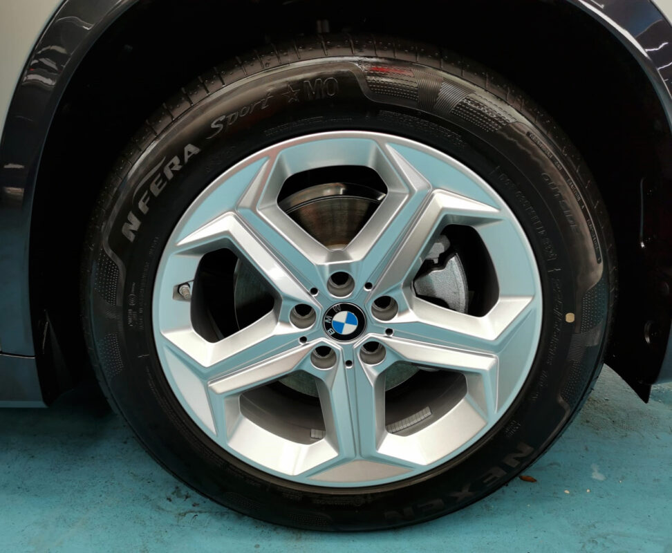 The BMW iX1, finished and ready for collection.