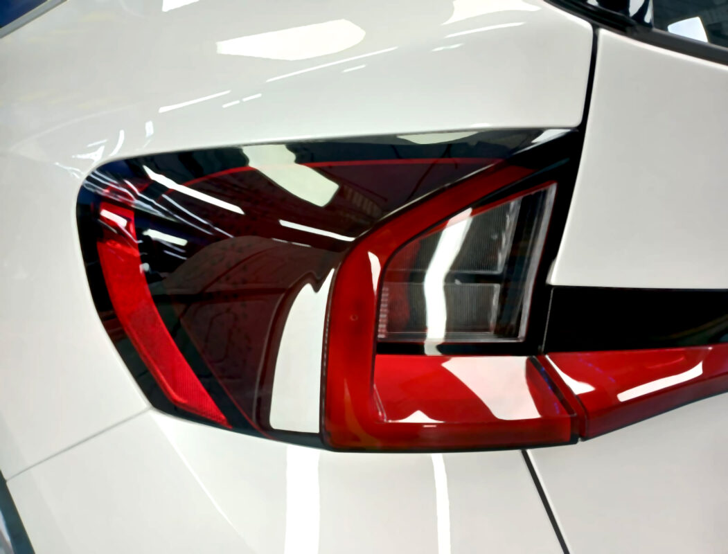 The finished BMW iX1, glossy and protected.