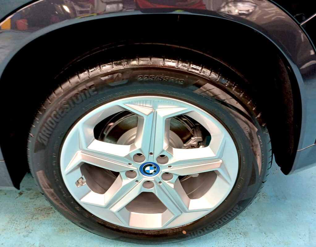 The BMW iX1, finished and ready for collection.