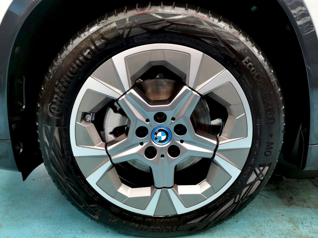 The BMW iX1, finished and ready for collection.