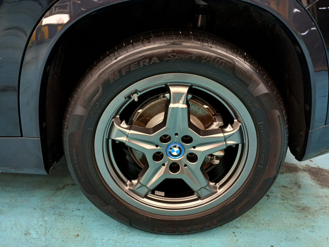 The BMW iX1, finished and ready for collection.