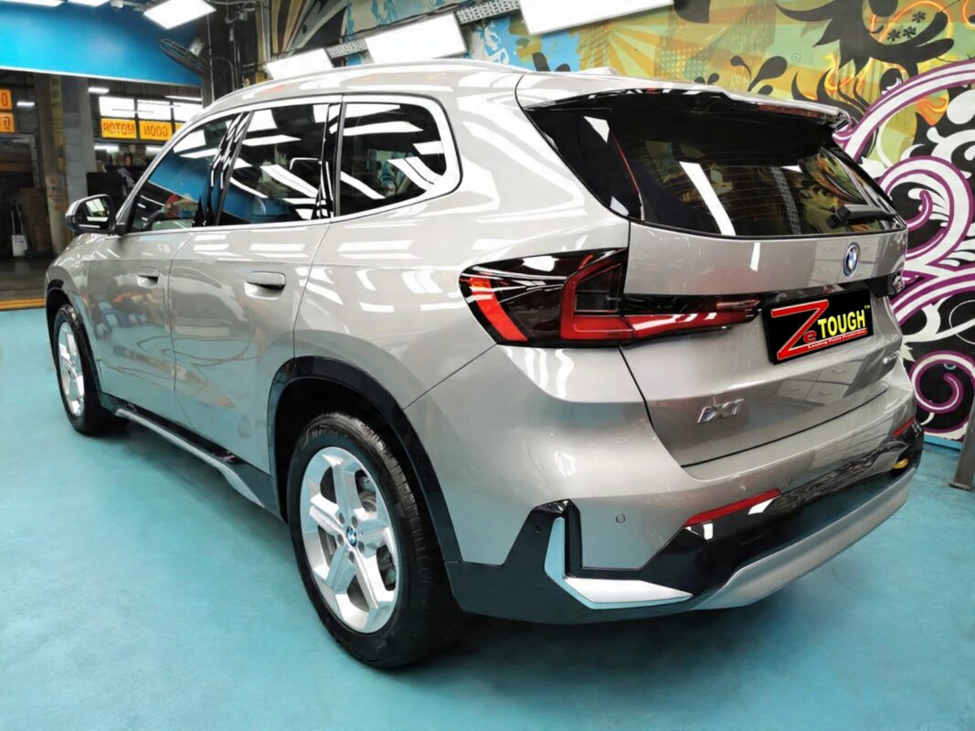 The BMW iX1 after its ZeTough coating.