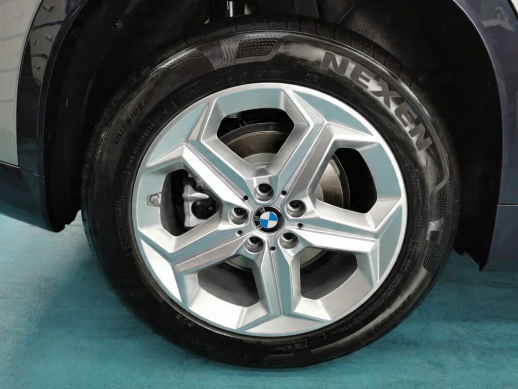 The BMW iX1 with its fresh, coated finish.