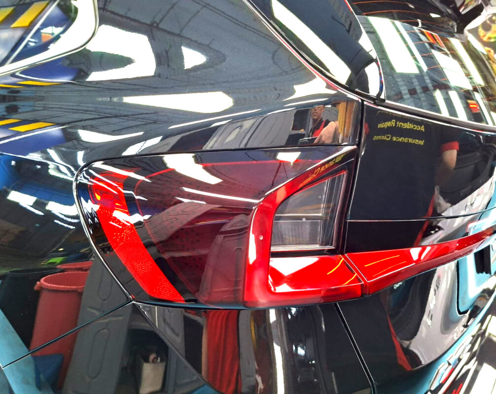 The finished BMW iX1, glossy and protected.
