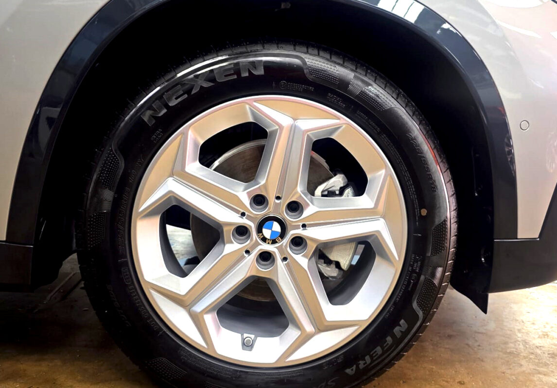 The finished BMW iX1, glossy and protected.