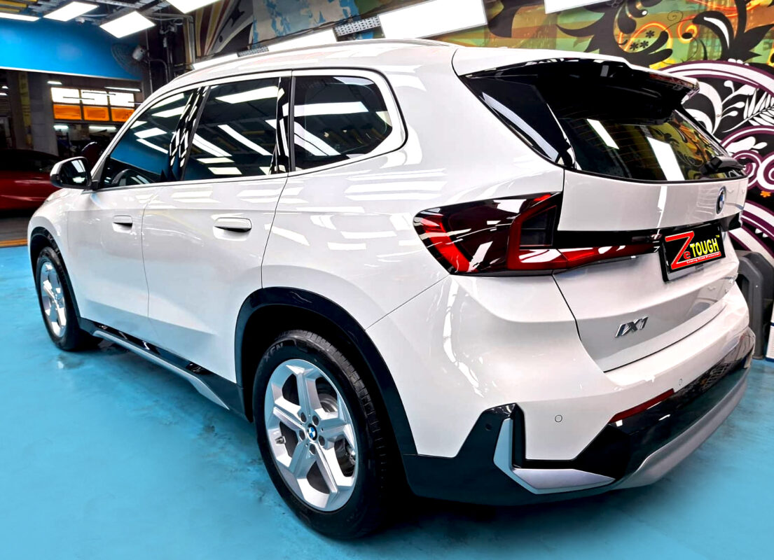 The BMW iX1 after its ZeTough coating.