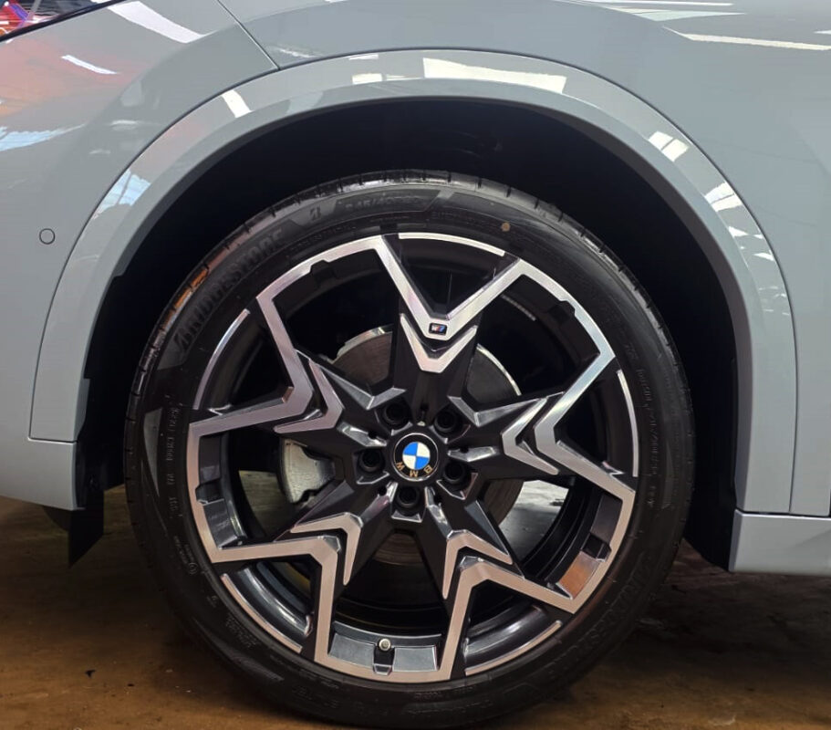 The BMW iX2, finished and ready for collection.