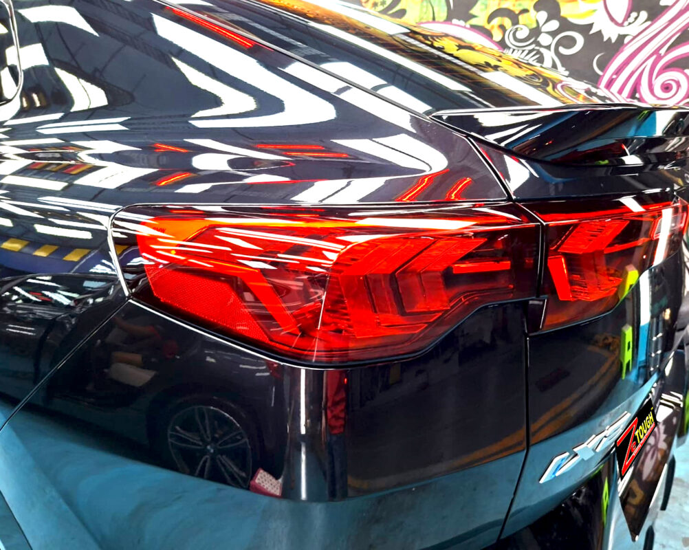 The finished BMW iX2, glossy and protected.