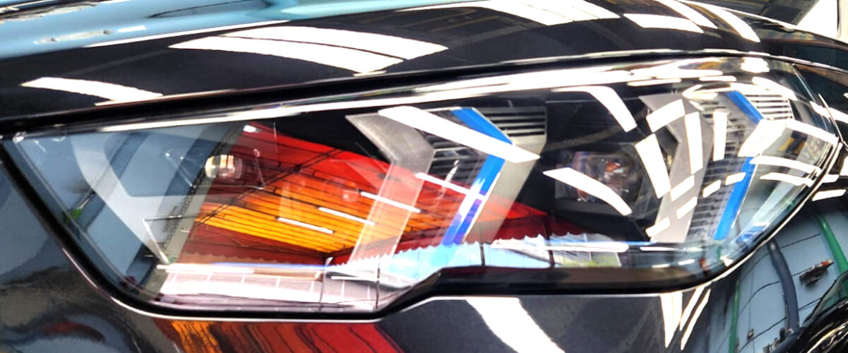 The iX2's coated paintwork showing clean reflections.