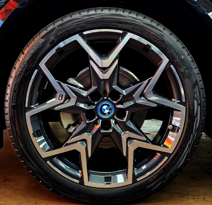 The BMW iX2, finished and ready for collection.