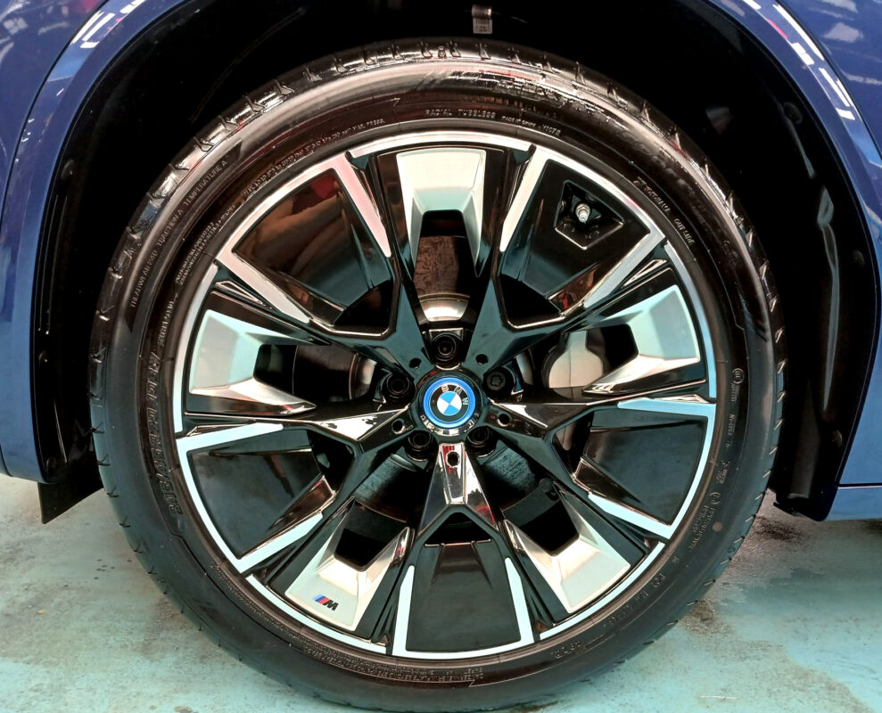 The BMW iX3, finished and ready for collection.
